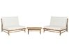 Trädgårdssoffgrupp med bord 2-sits TODI Bambu Off-White