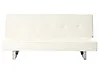 Bäddsoffa 3-sits DERBY Konstläder Off-White