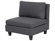 Modular Corner Sofa 5 Seater UNSTAD with Ottoman Fabric Dark Grey Right Hand_924663