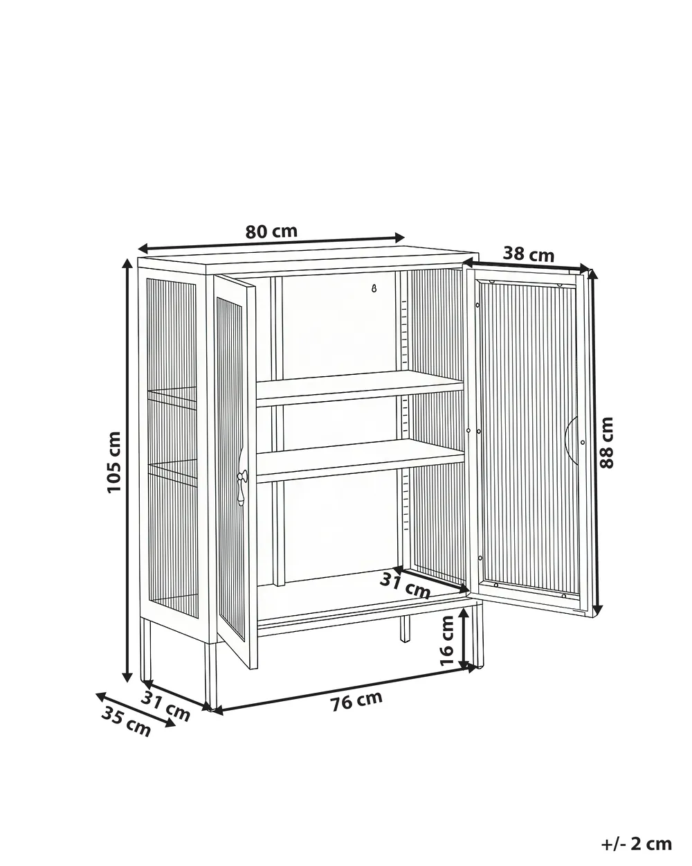 Storage Unit GLEORA Metal Light Beige_1046425