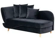 Left-Hand Chaise Longue MERI with Storage Velvet Black_914231