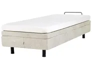 Adjustable Bed without Headboard Fabric DUKE II 90 x 200 cm (EU Single) Beige_988210