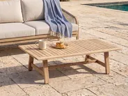 Garden Coffee Table SUMBA 128 cm 69 cm Acacia Wood Light Brown_1086698