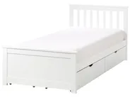 Säng med 4 lådor OLENDON Furu Vit 90 x 200 cm_954556