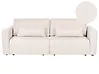 Sovesofa 3-seter VAXHOLM Med oppbevaring Bouclé Lys beige