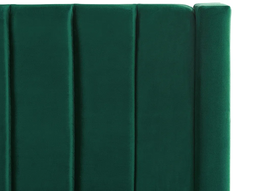 Waterbed with Storage Bench NOYERS Velvet Green 140 x 200 cm (EU Double)_915261