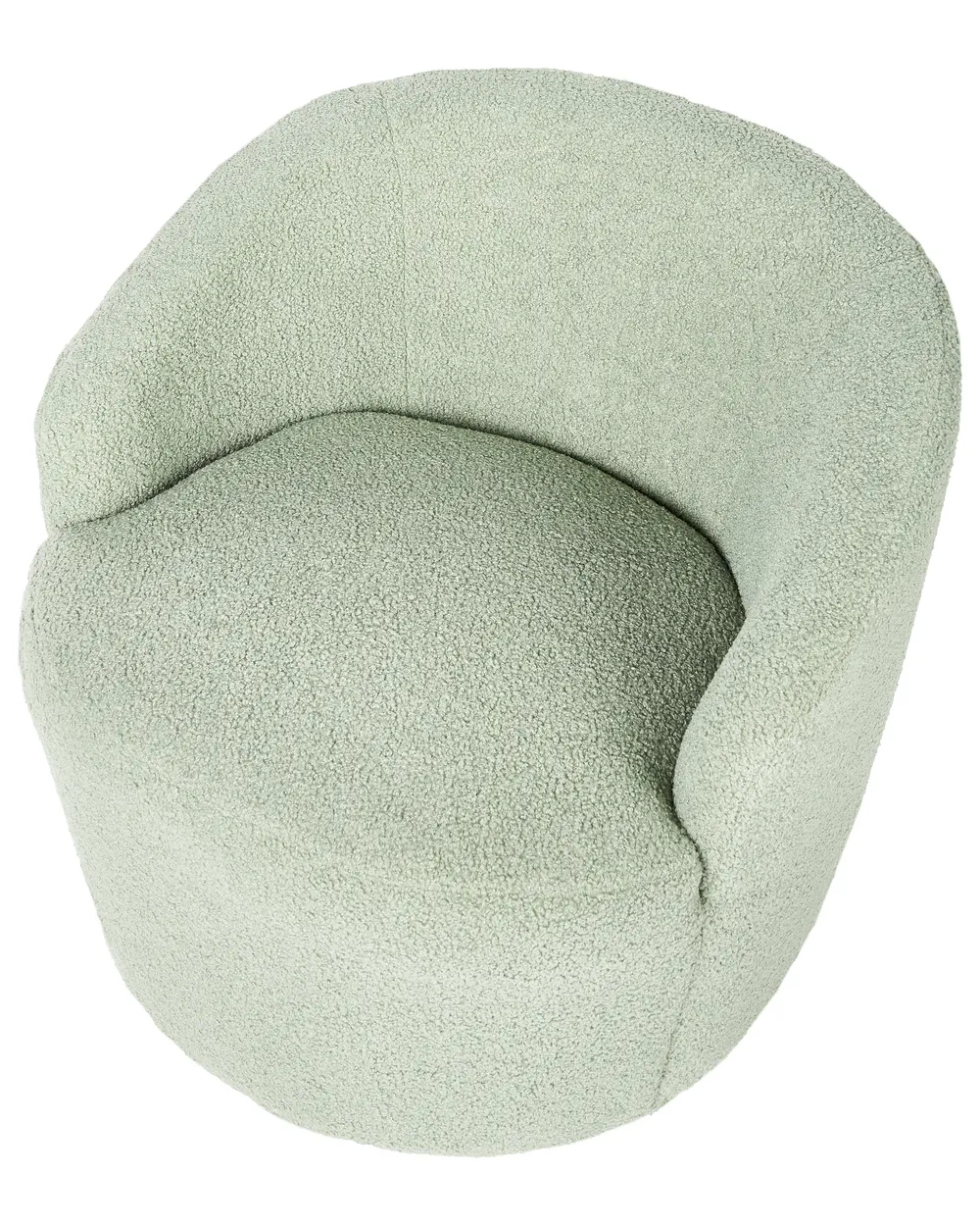 Swivel Armchair DAVIK Boucle Light Green_943674