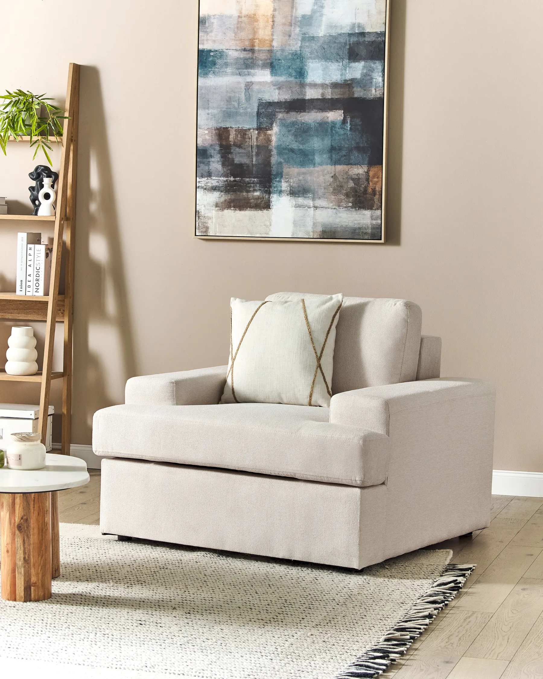 Armchair ALLA Fabric Light Beige_893925