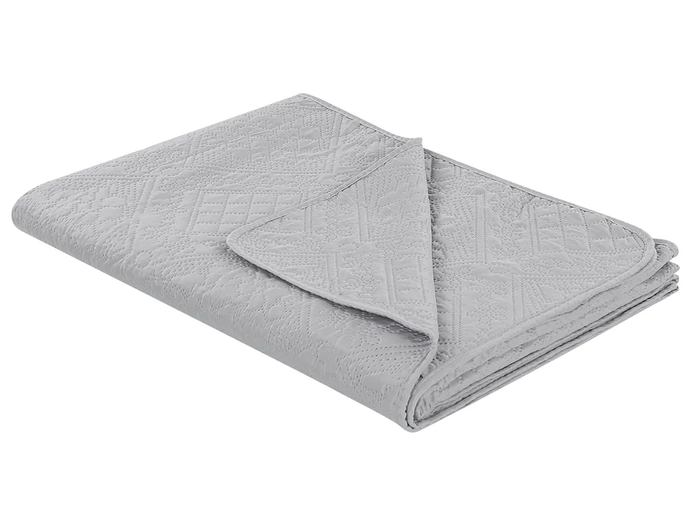 Bedspread with Cushions ALAMUT 140 x 210 cm Grey_821754