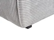 Corner Sofa 3 Seater DOLVA Corduroy Light Grey Right Hand_976316