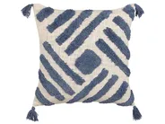 Set of 2 Decorative Cushions JACARANDA 45 x 45 cm Cotton Blue Geometric Pattern_838686