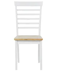 Set of 2 Dining Chairs BATTERSBY Wood White_785910