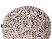 Pouffe Macramé TRIMAN Cotton Taupe_885781