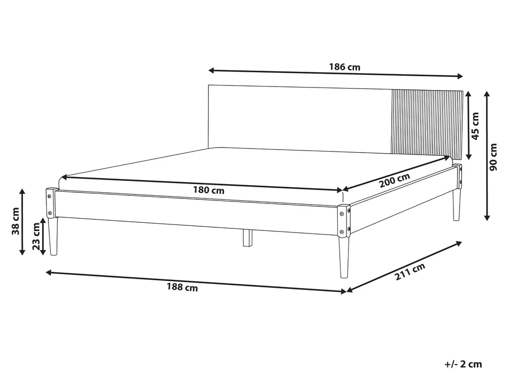Bed Pine Wood FLAVIGNAC 180 x 200 cm (EU Super King) Light Brown_1118444