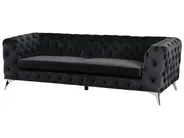 Sofa 3 Seater SOTRA Velvet Black_706346