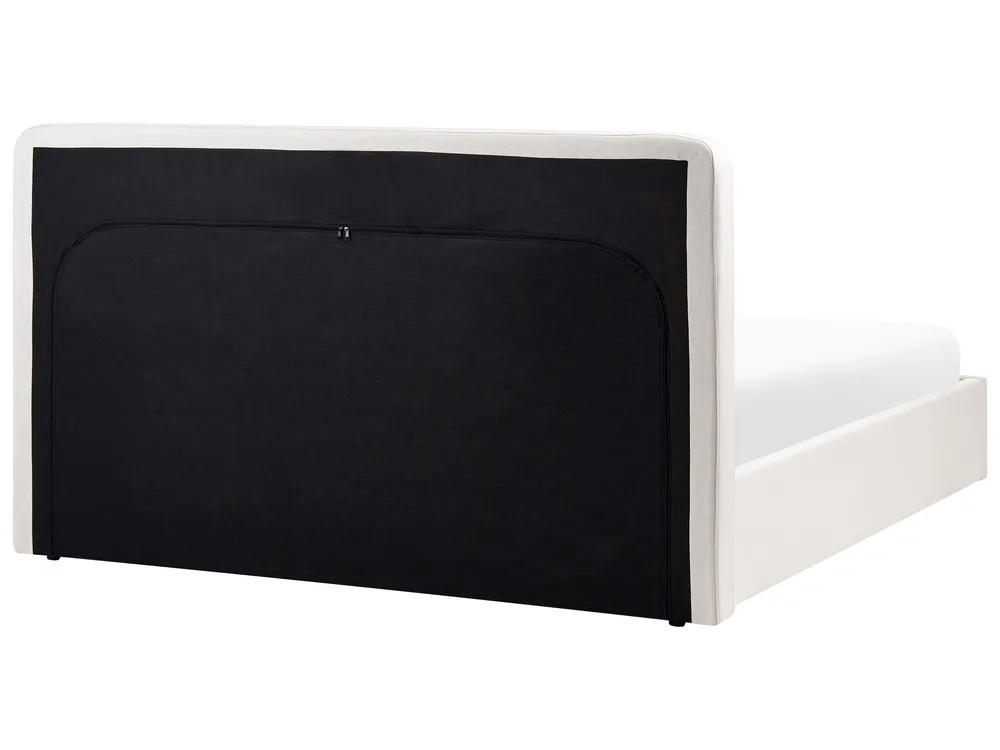 Ottoman Bed BRENON Fabric Light Beige 180 x 200 cm (EU Super King)_1056020