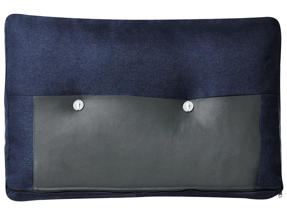 Corner Sofa Bed 4 Seater FLAKK with Storage Fabric Navy Blue Left Hand_989306