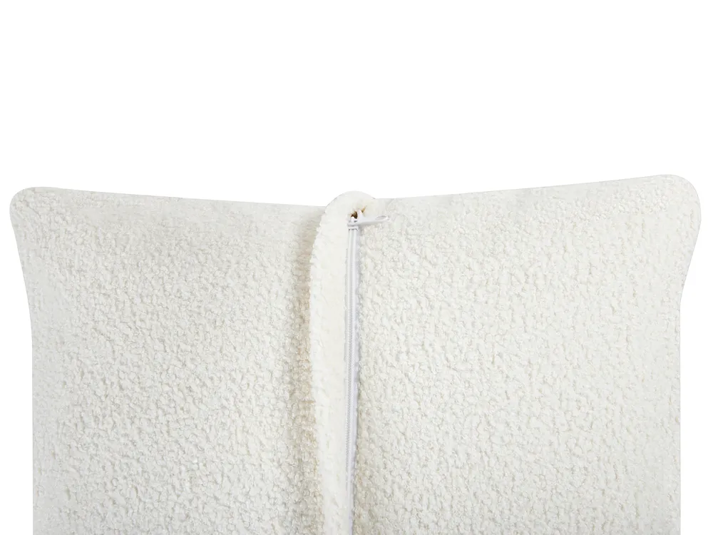 Corner Sofa 4 Seater LUNGO Boucle White Left Hand_962401