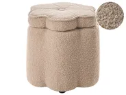Kids Storage Pouffe FLOWER Flower Boucle Beige_1082033