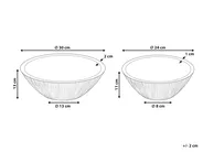 Set of 2 Bowls SIWA Mango Wood Light Brown_1004089