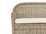 Garden Bench with Cushion SUSUA 150 cm with Ottoman Rattan Natural_957584