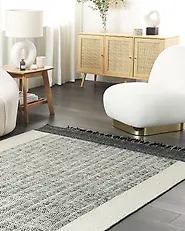 Rug KETENLI White 140 x 200 cm Wool_1184596