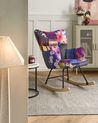 Rocking Chair OULU Velvet Multicolour