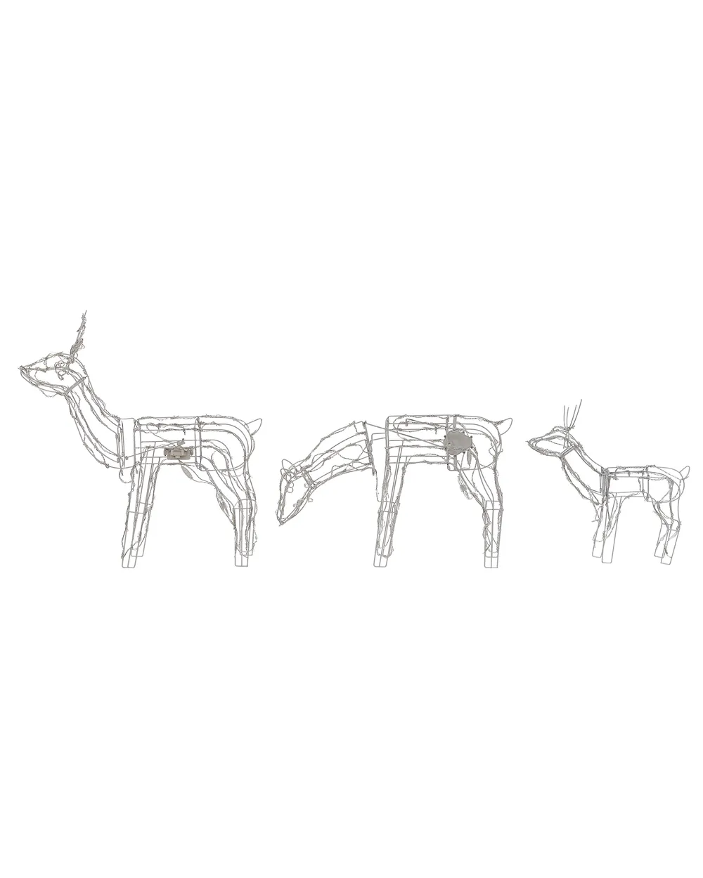 Outdoor Decoration LED MIKKELI 76/47/52 cm Animated Reindeer White
