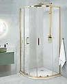 Shower Enclosure JUKATAN 900 x 900 x 1850 mm Gold