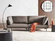 Sofa 3 Seater REVSNES Fabric Brown_965414