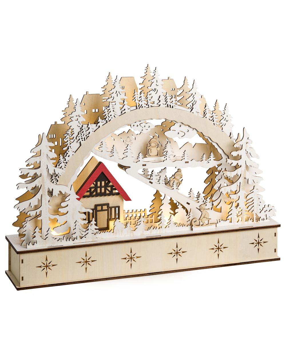 Juledekorasjon LED GOKSJO 33 cm Lysebrun
