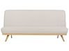 Sofa Bed 2 Seater KALFAFEL Fabric Light Beige