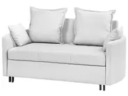 Sofa Bed 2 Seater HOVIN Fabric Light Grey_746326