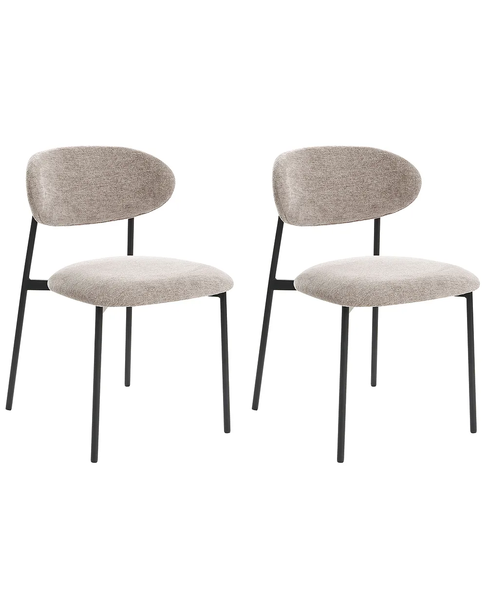 Ruokatuolisetti 2 kpl COWLEY Chenille Ruskeanharmaa_1040060