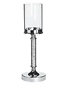 Kynttilänjalka ABBEVILLE 41 cm Lasi Hopea