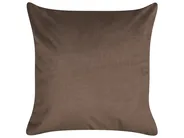 Set of 2 Decorative Cushions PHILODENDRON 45 x 45 cm Velvet Brown Abstract Pattern_830031