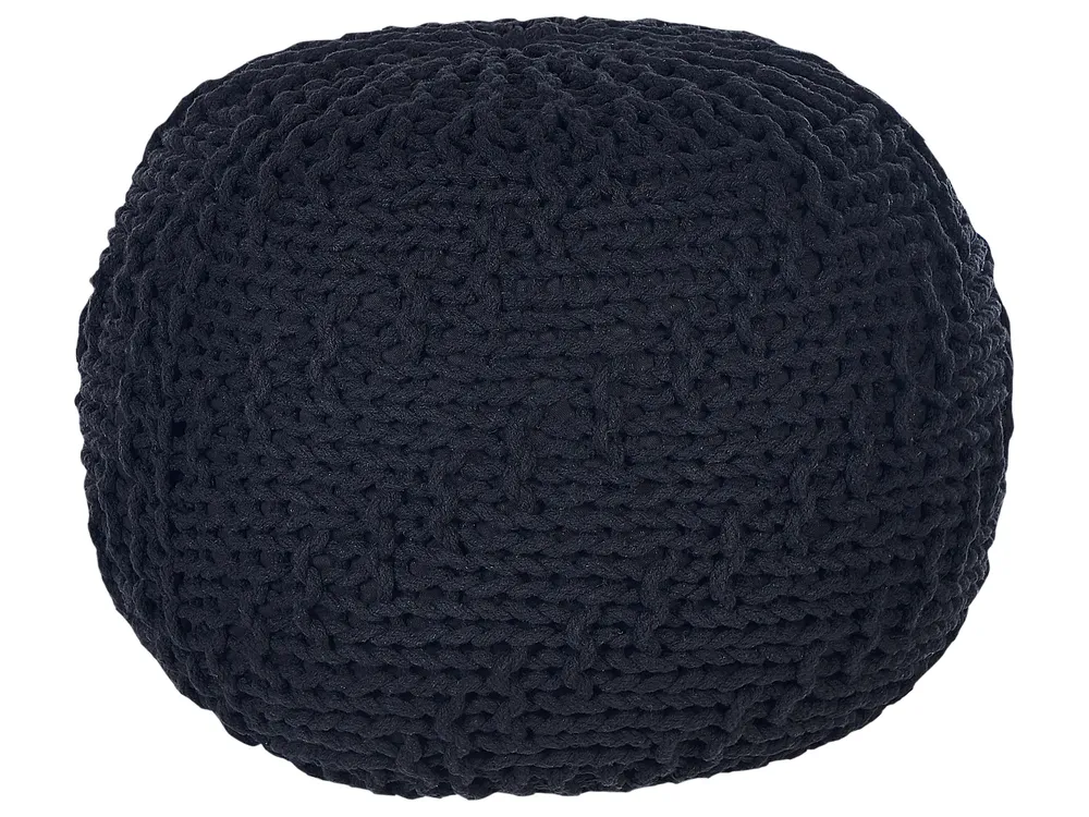 Pouffe PRIENE Cotton Black