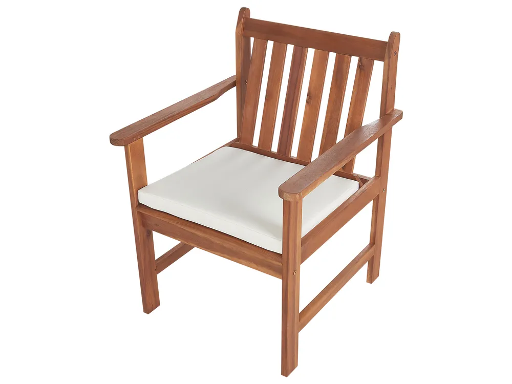 Garden Lounge Set with Table 4 Seater ALTIDONA Acacia Wood Off-White_922429