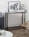 Console Table DELANO Tempered Glass Marble/ Black