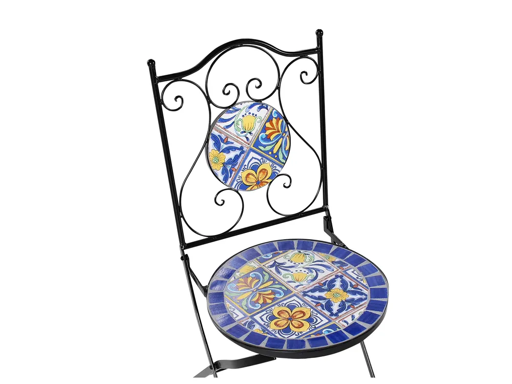 Bistrosetti taitettava CORIANO Metalli Musta_986253