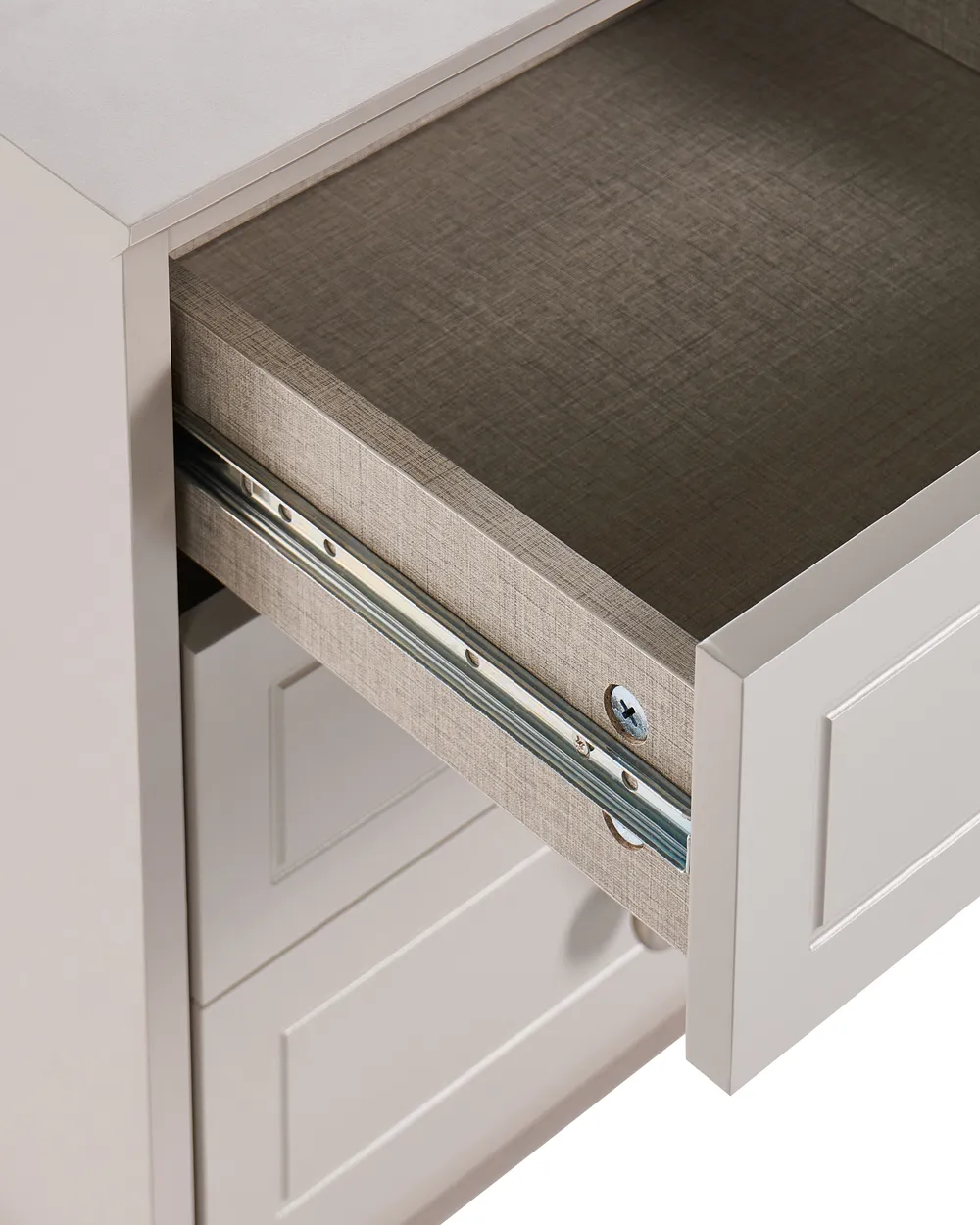 Sängbord med 3 lådor OBERON Beige_1135067
