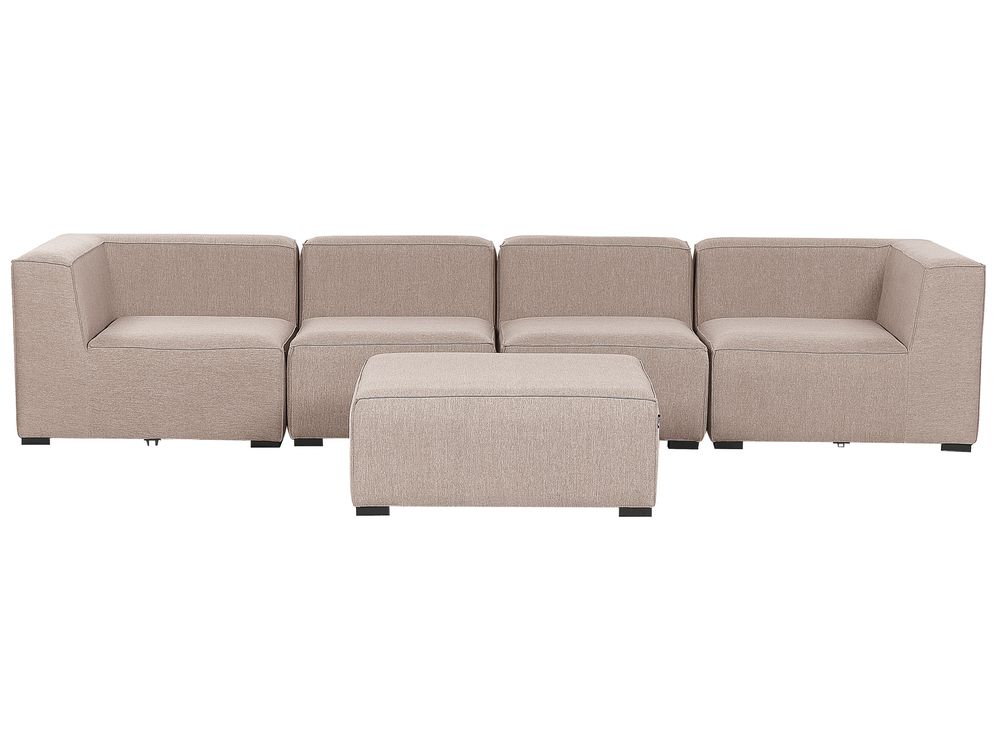 Hagesofa med fotskammel 4-seters AREZZO Beige