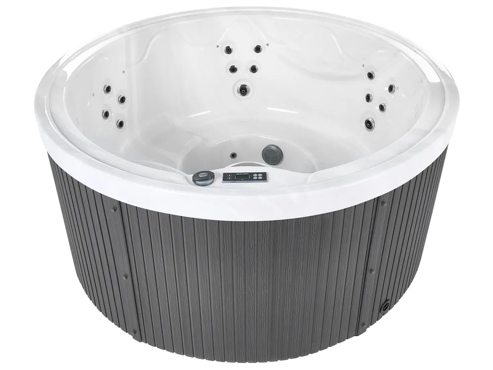 Outdoor Hot Tub with LED MARFIL Dark Grey