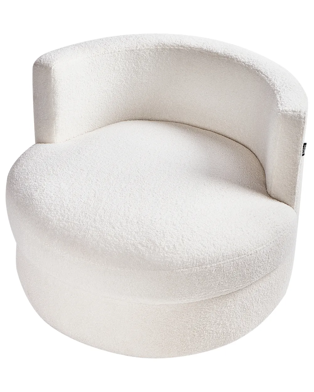 Swivel Armchair DALBY Boucle White_958791