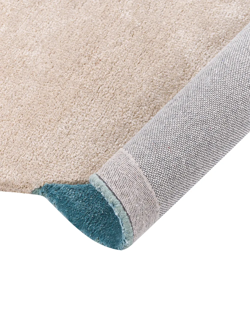 Rug AYUJ Beige/ Blue 160 x 230 cm Viscose_1059489