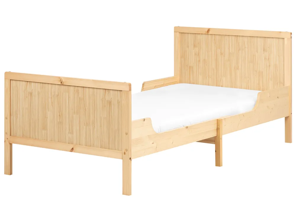 Extendable Kids Bed Pine Wood MONTIGNY 90 x 200 cm (EU Single) Light Brown_967029