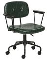Desk Chair ALGERITA Faux Leather Dark Green