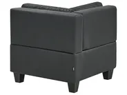 Modular Sofa 3 Seater UNSTAD Faux Leather Black_936291