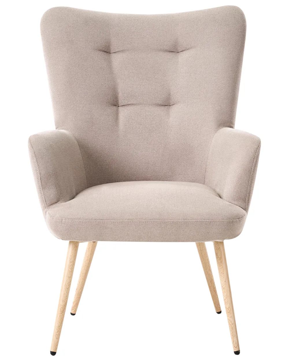 Öronlappsfåtölj VEJLE med fotpall Beige_912961