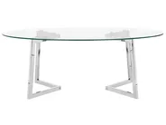 Coffee Table FRESNO Glass Silver_733050